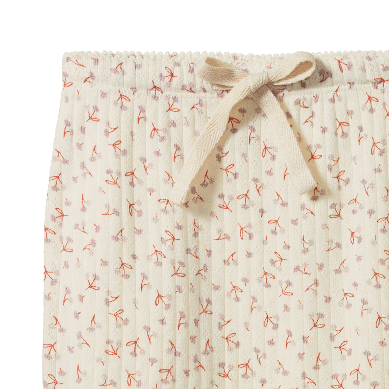 FOOTED ROMPERS POINTELLE | Dandelion Print-Extra Img - 1