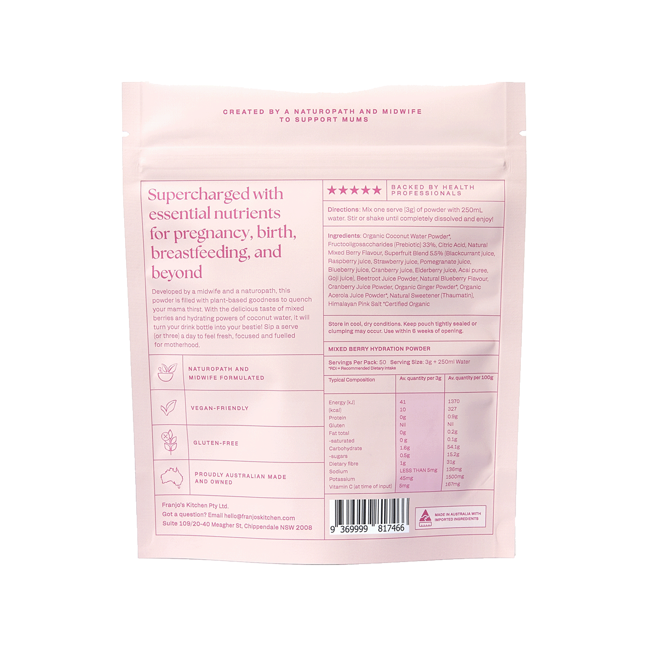HYDRATION POWDER MIXED BERRY & COCONUT BLEND | None-Extra Img - 1