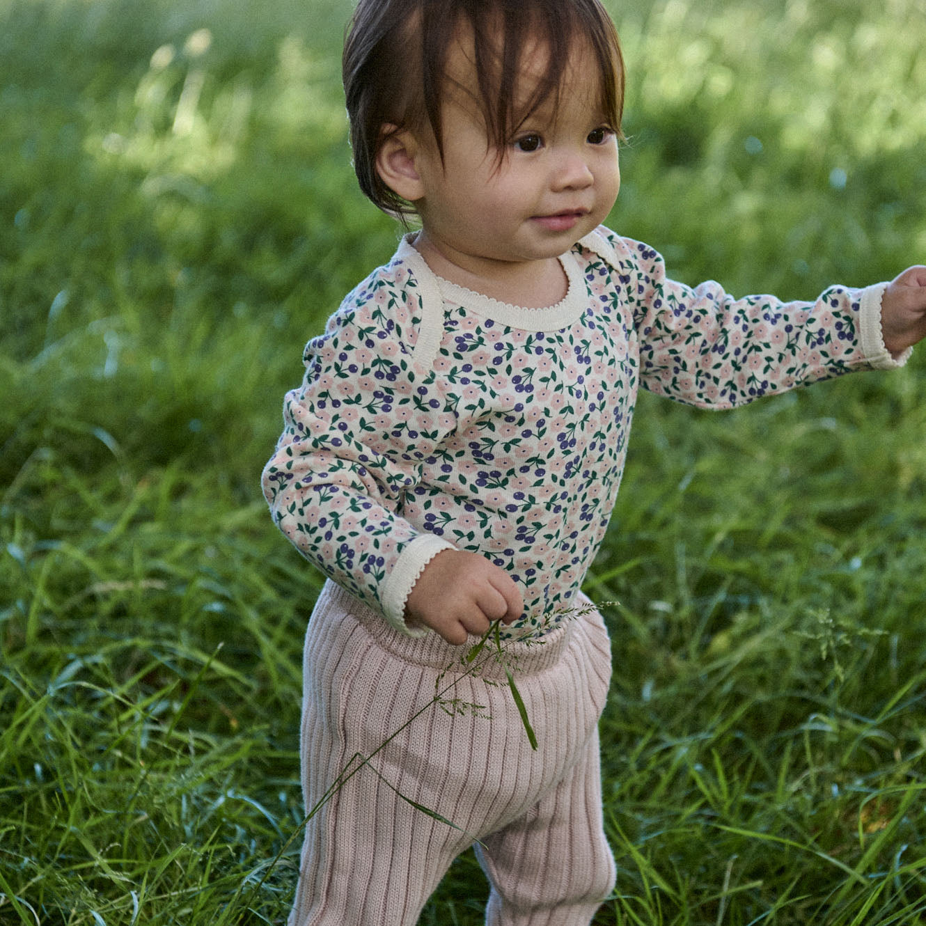 LOU PANTS COTTON KNIT | Rose Dust-Extra Img - 1