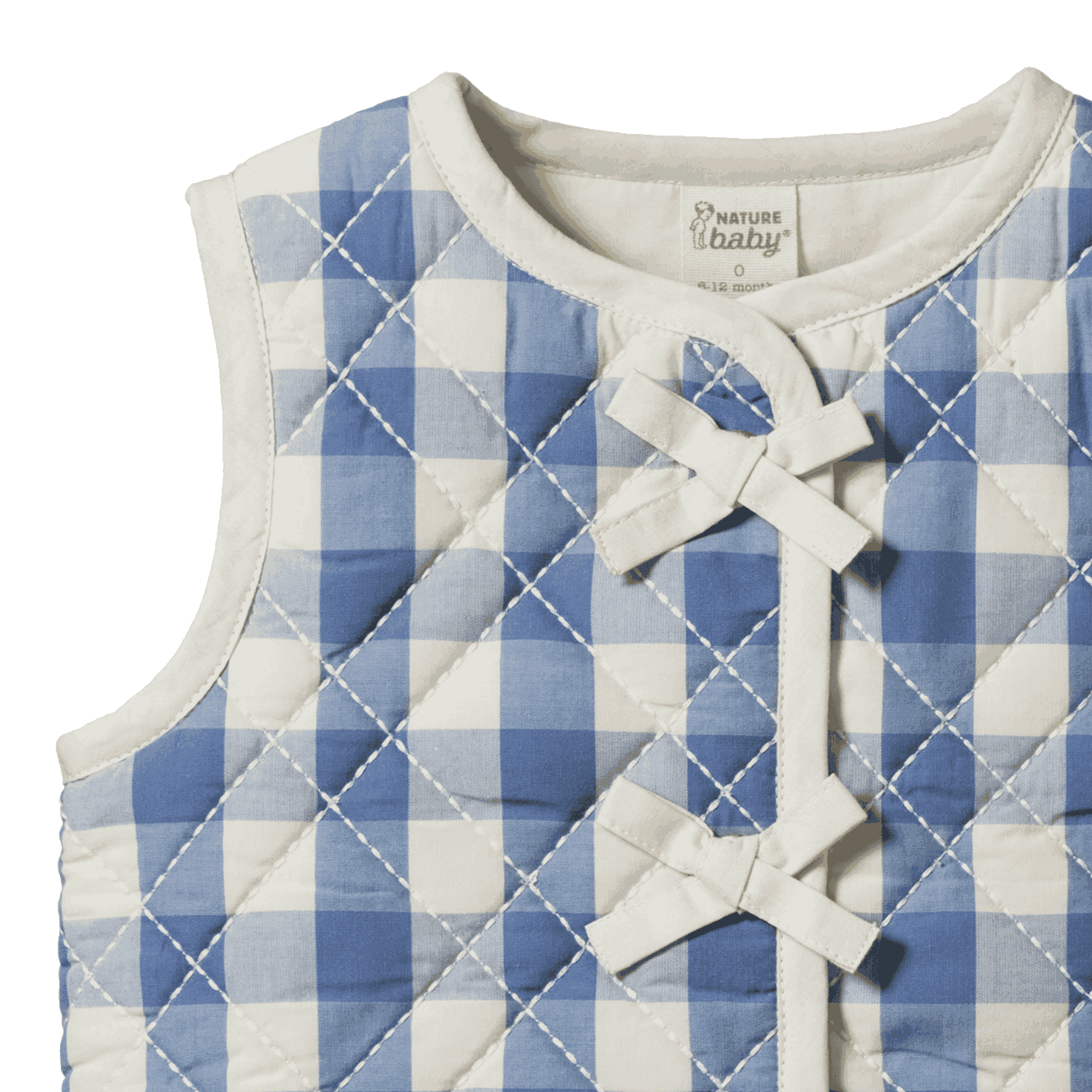 MARLO QUILTED VEST | Bluebelle Check-Extra Img - 3