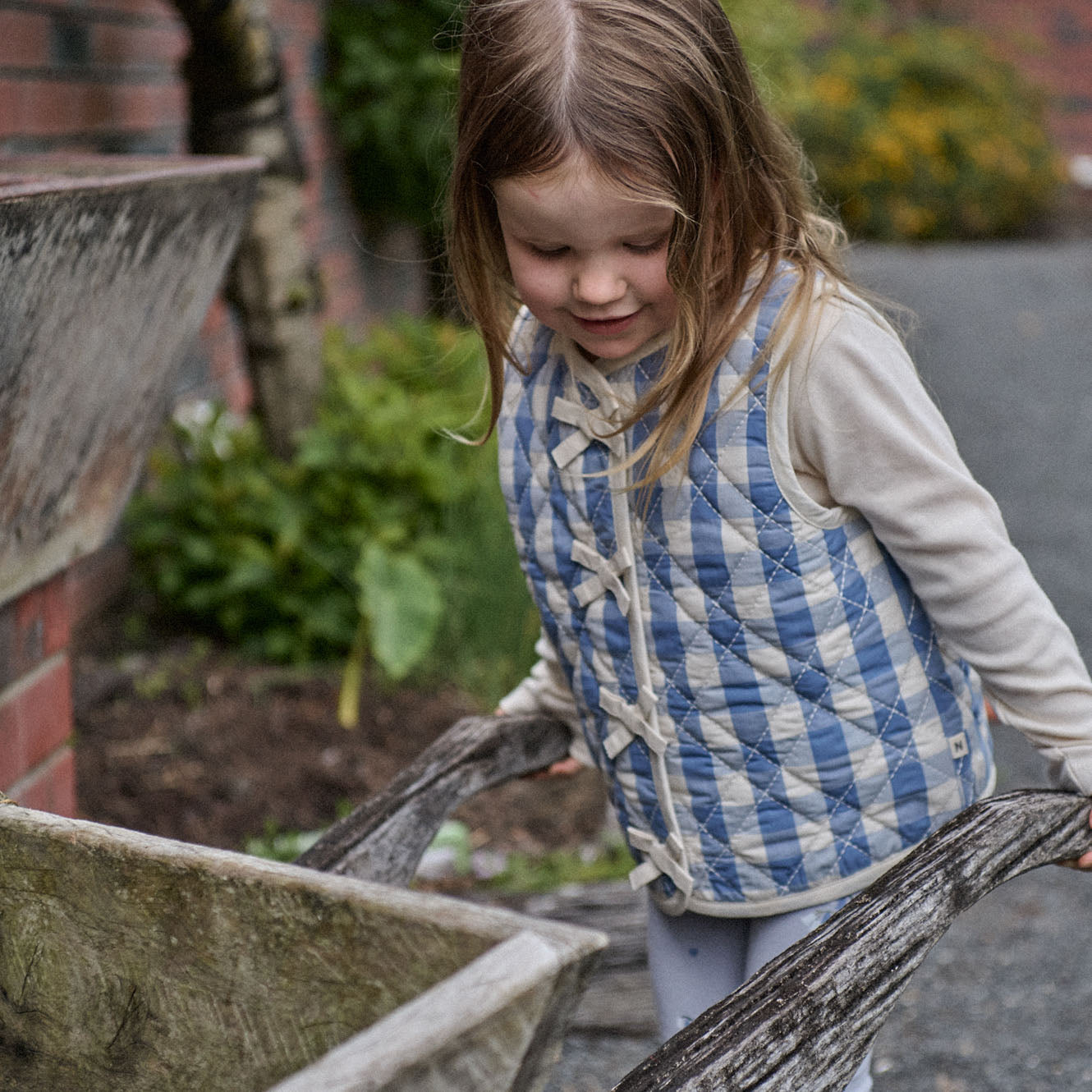 MARLO QUILTED VEST | Bluebelle Check-Web-hover