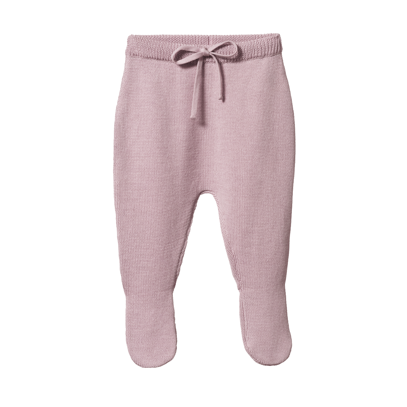 MERINO KNIT FOOTED ROMPERS | Lilac-Web-front