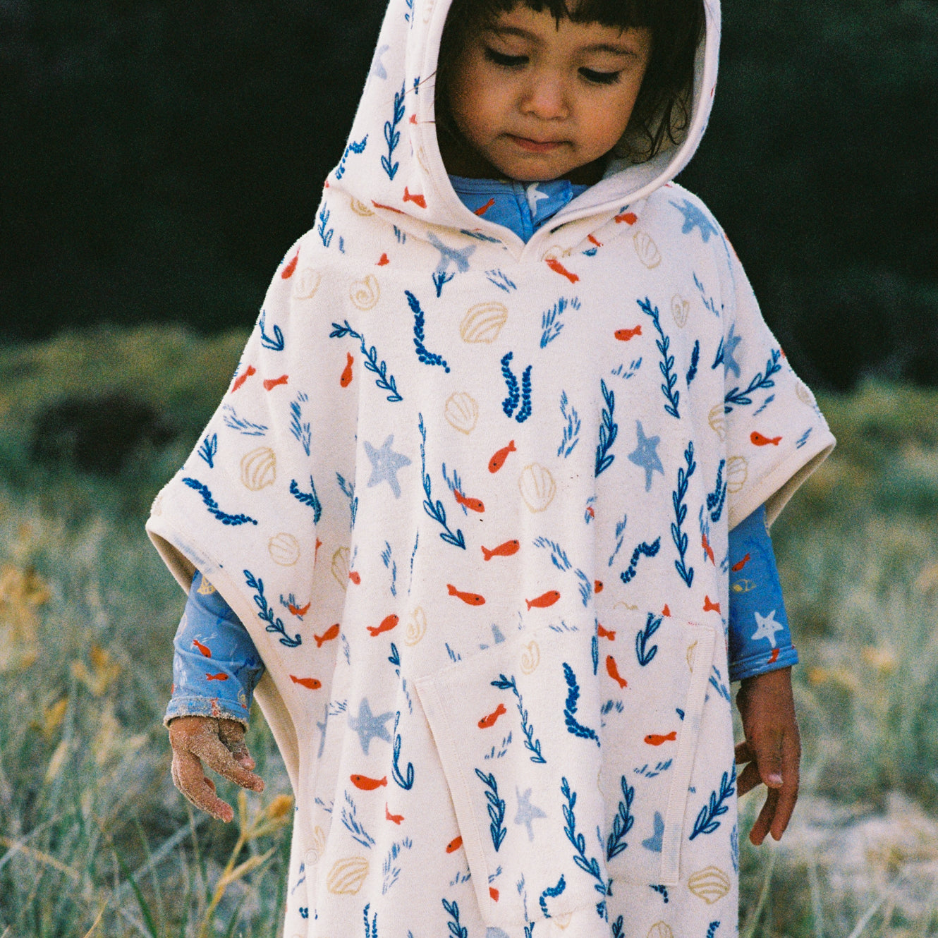 PONCHO TOWEL | Snorkel Print Terry-Extra Img - 2