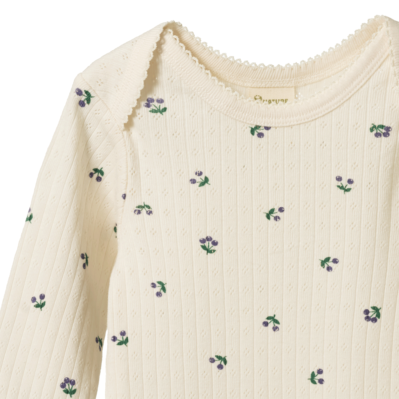 L/S BODYSUIT POINTELLE | Winter Berry Print-Extra Img - 4
