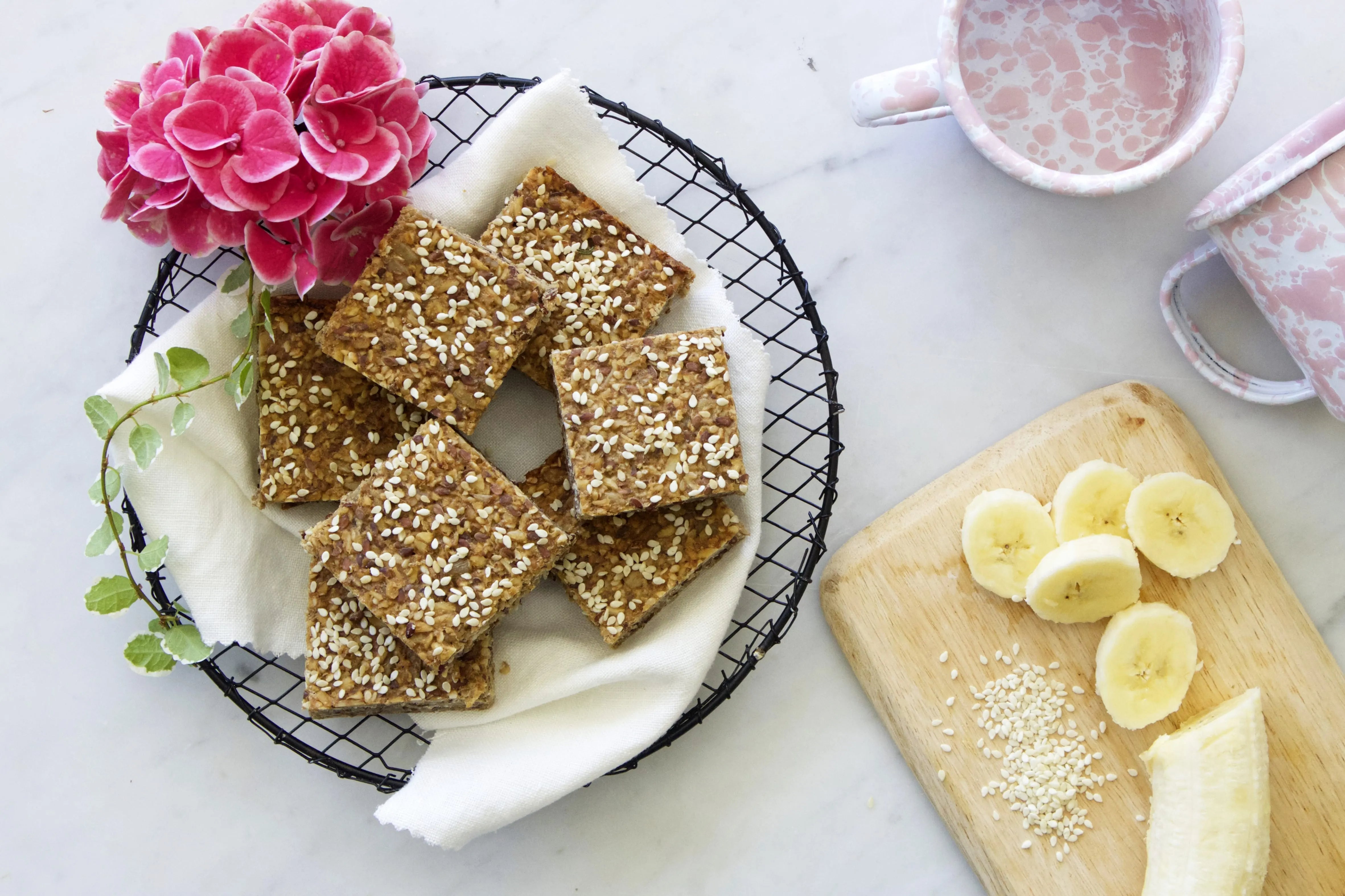 Recipe: Banana And Sesame Oatmeal Slice | Wellbeing - Nature Baby