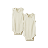 2 PACK DERBY BODYSUIT SINGLET | Natural-Web-front