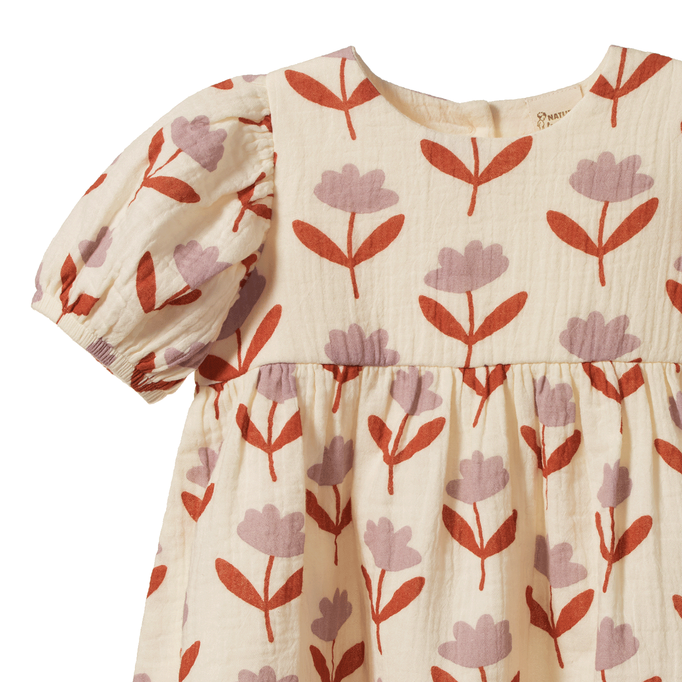 ALBERTINE DRESS MUSLIN | Fleurette Print-Extra Img - 2
