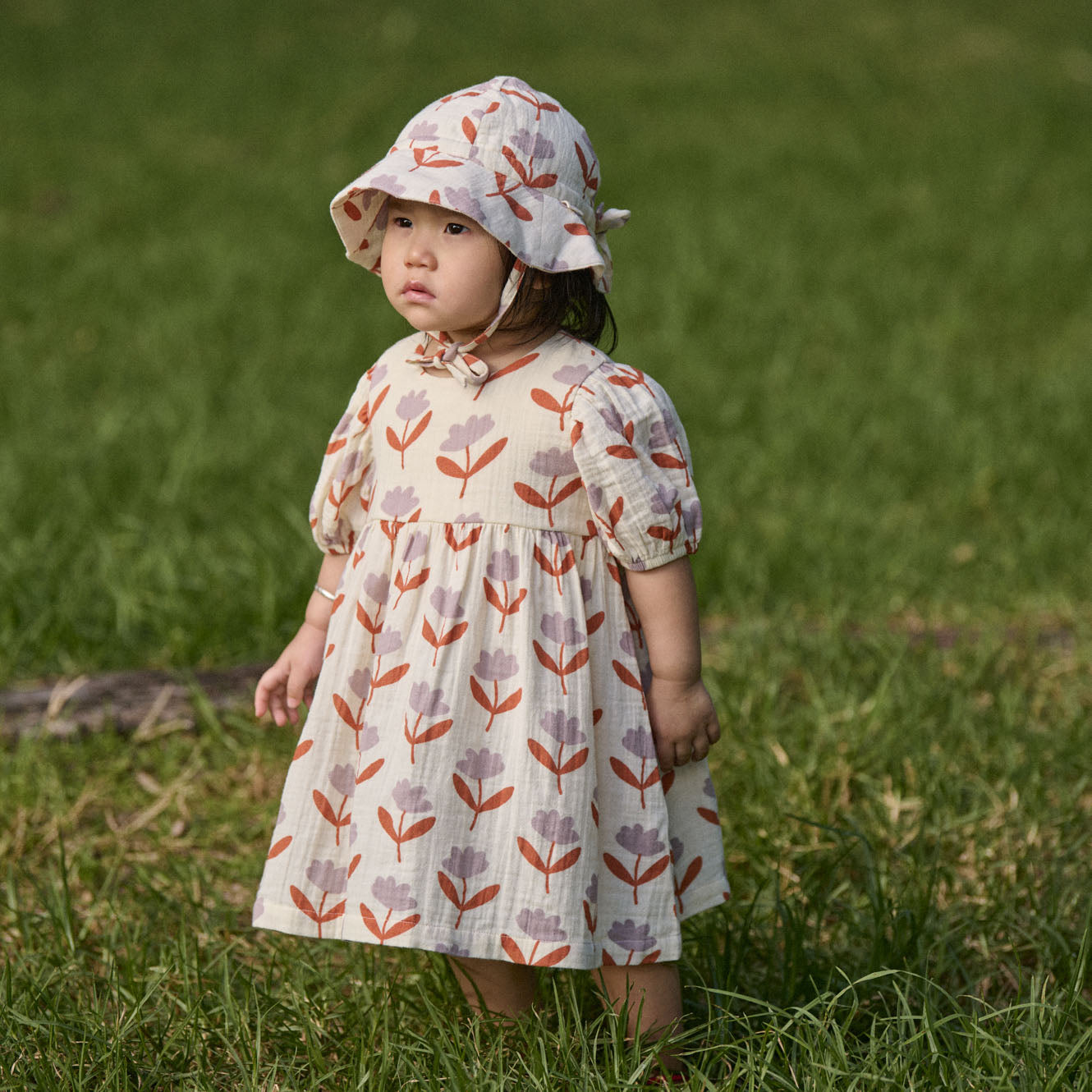 ALBERTINE DRESS MUSLIN | Fleurette Print-Web-hover