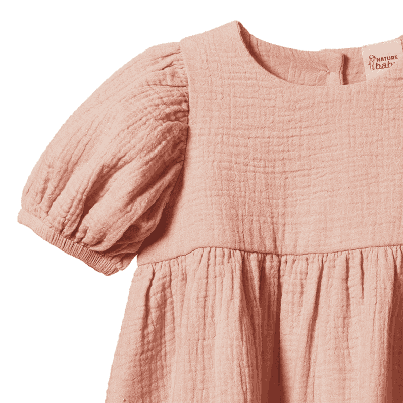 ALBERTINE DRESS MUSLIN | Rose Dust-Extra Img - 2