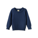 BILLY JUMPER | Vintage Indigo Basket Knit-Web-front