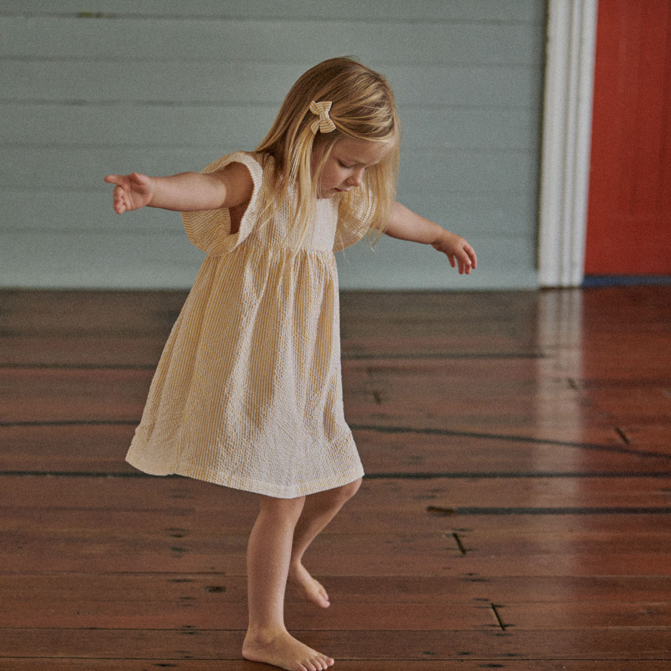 BONNIE DRESS | Golden Stripe-Web-hover