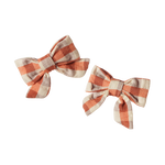 BOW HAIR CLIPS 2 PACK | Dandelion Gingham-Web-front