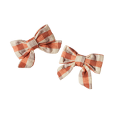 BOW HAIR CLIPS 2 PACK | Dandelion Gingham-Web-front