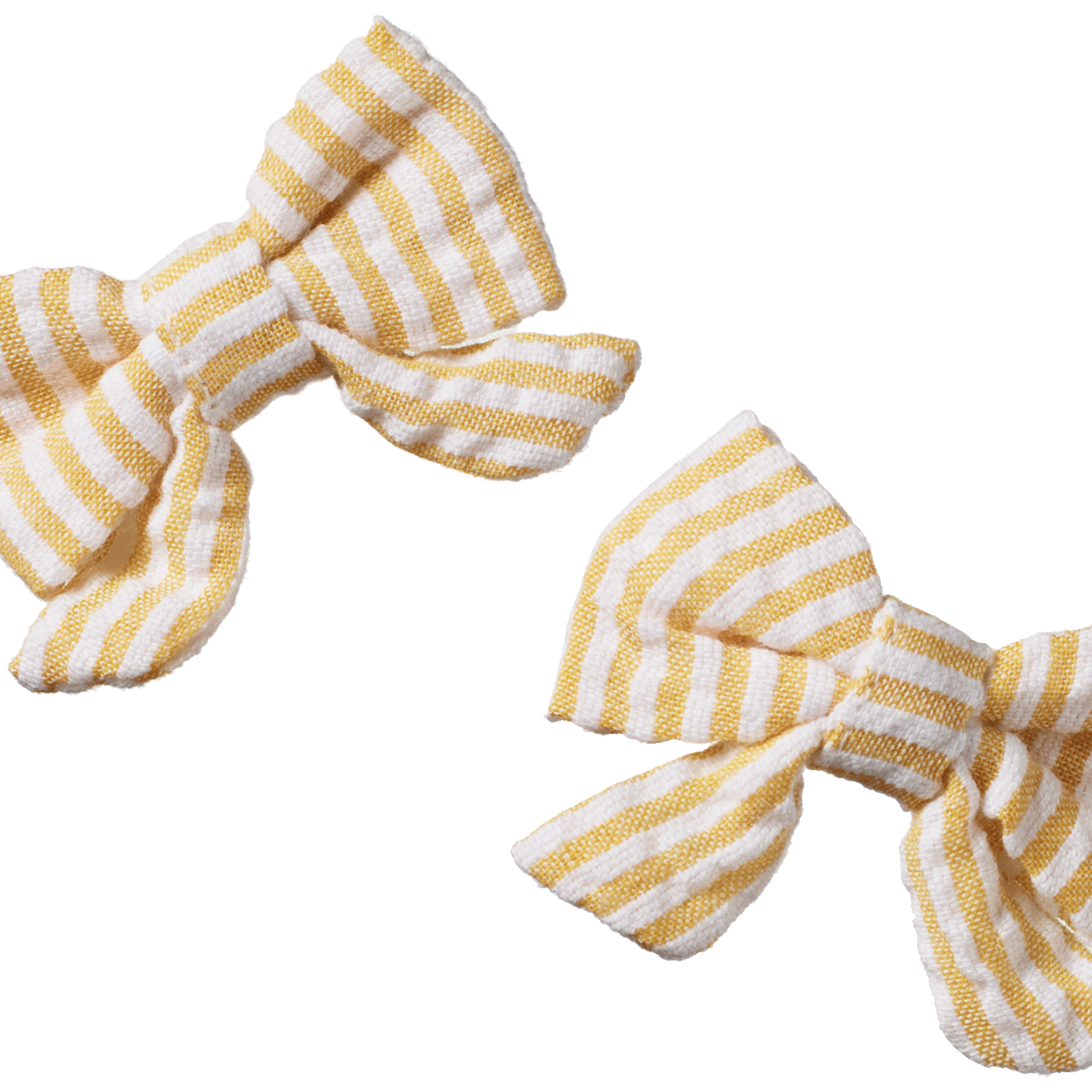 BOW HAIR CLIPS 2 PACK | Golden Stripe-Extra Img - 2