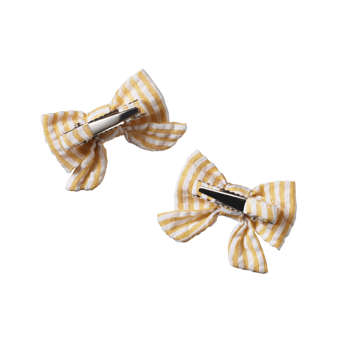 BOW HAIR CLIPS 2 PACK | Golden Stripe-Web-hover