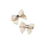BOW HAIR CLIPS 2 PACK | Natural-Extra Img - 1