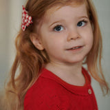 BOW HAIR CLIPS 2 PACK | Red Check-Extra Img - 2