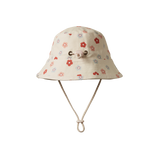 BUCKET SUNHAT | Petite Flora Stamp Print-Web-front