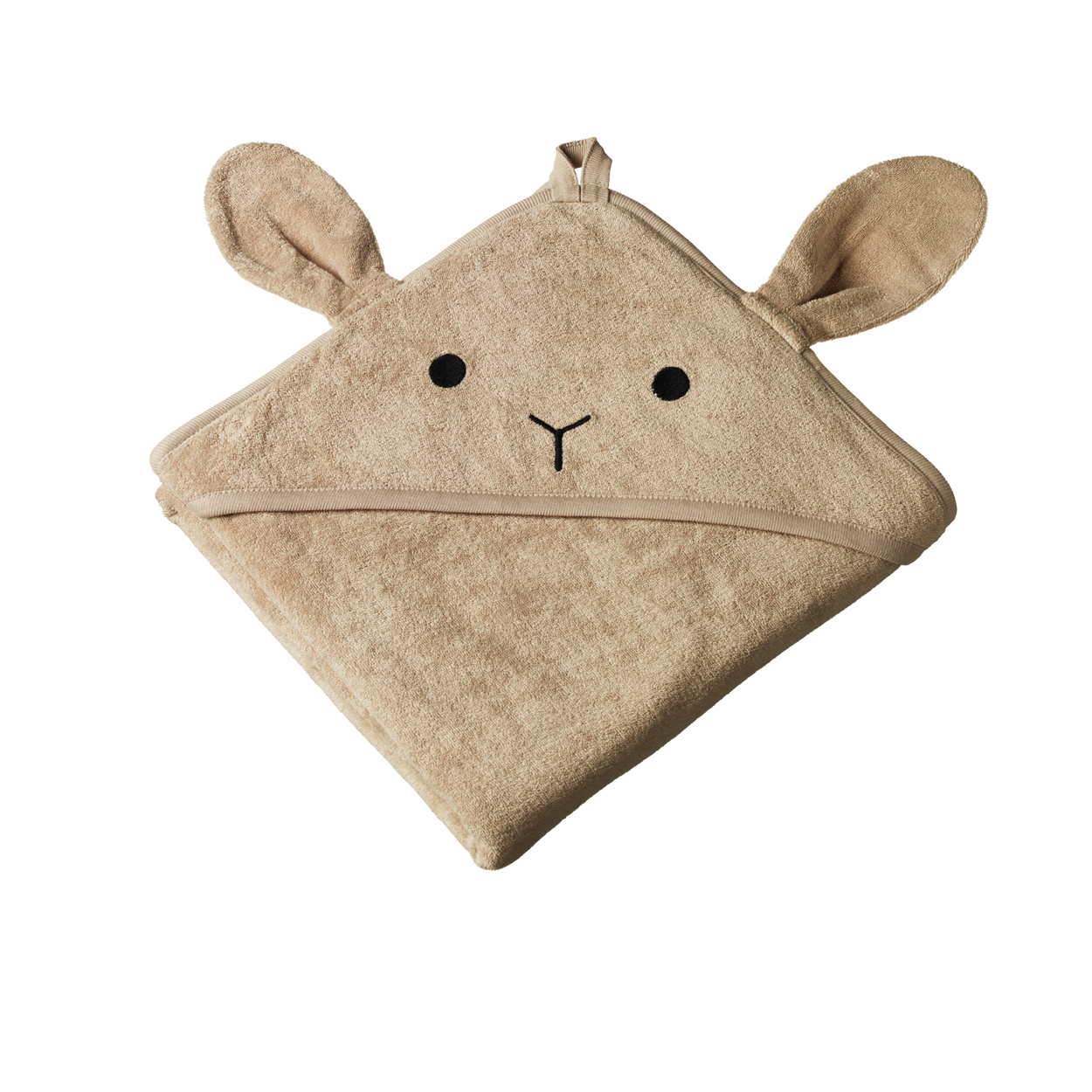 BUNNY HOODED TOWEL | Nougat-Web-front