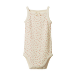 CAMISOLE BODYSUIT POINTELLE | Dandelion Print-Web-front