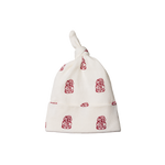 COTTON KNOTTED BEANIE | Tiki Print-Web-front