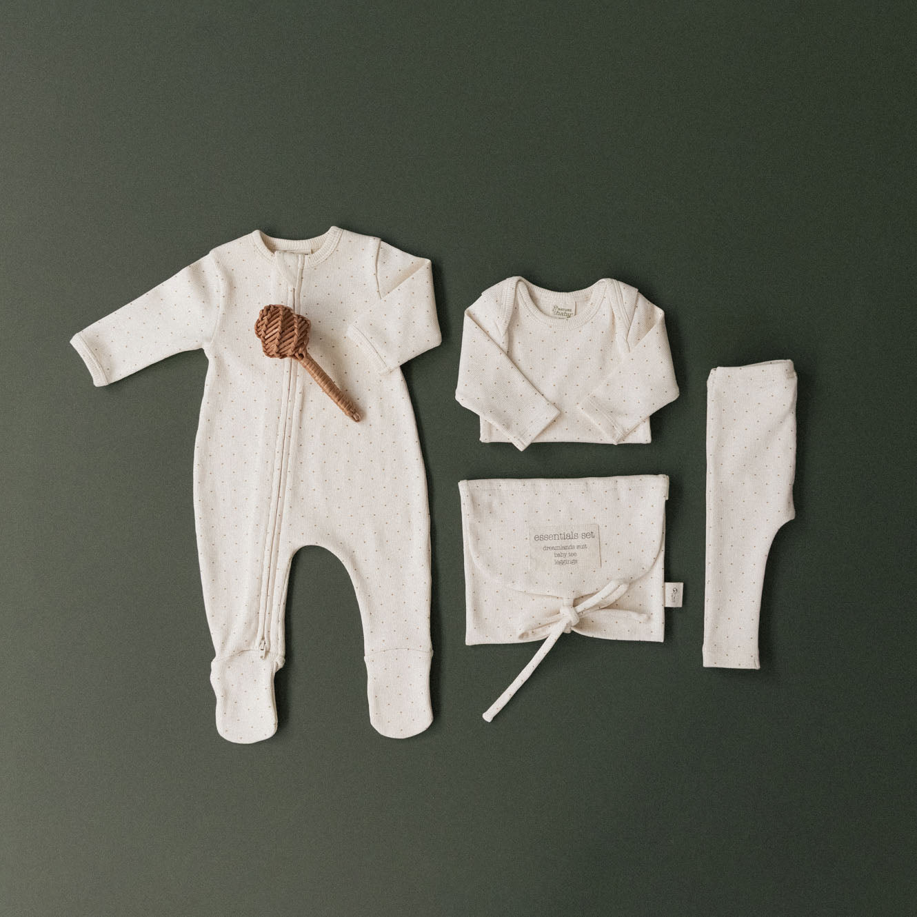 COTTON RIB ESSENTIALS SET | Caramel Spot-Web-hover