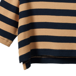 TURTLE NECK | Navy/Caramel Stripe-Extra Img - 1