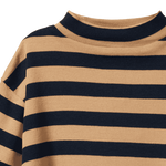 TURTLE NECK | Navy/Caramel Stripe-Extra Img - 2