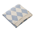 DUNE BLANKET | Celestial Blue Diamond Knit-Web-front