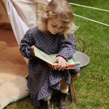 ELLIOT DRESS | Violet Polka Dot Print-Extra Img - 1