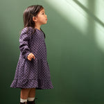 ELLIOT DRESS | Violet Polka Dot Print-Extra Img - 2