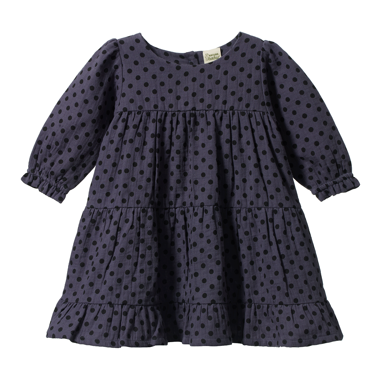 ELLIOT DRESS | Violet Polka Dot Print-Web-front