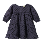 ELLIOT DRESS | Violet Polka Dot Print-Web-front