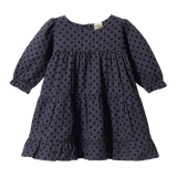ELLIOT DRESS | Violet Polka Dot Print-Web-front