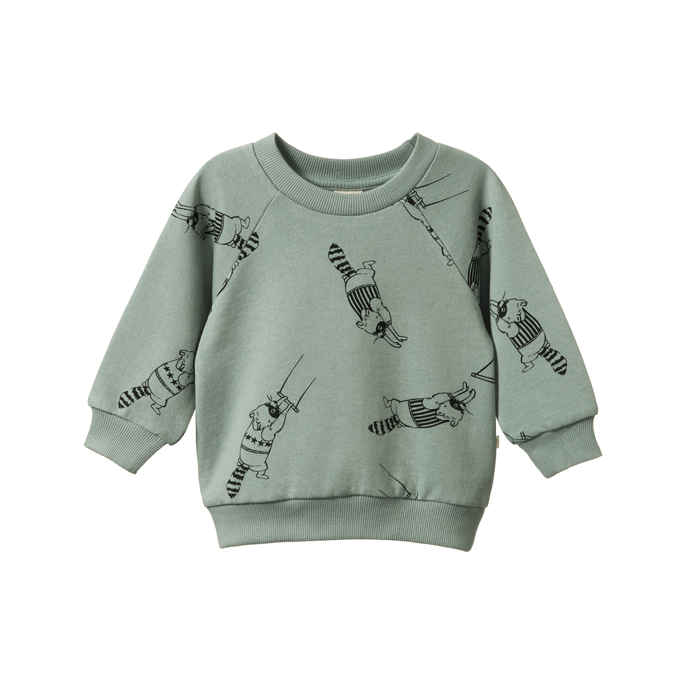 EMERSON SWEATER | Raccoon Rhapsody Print-Web-front