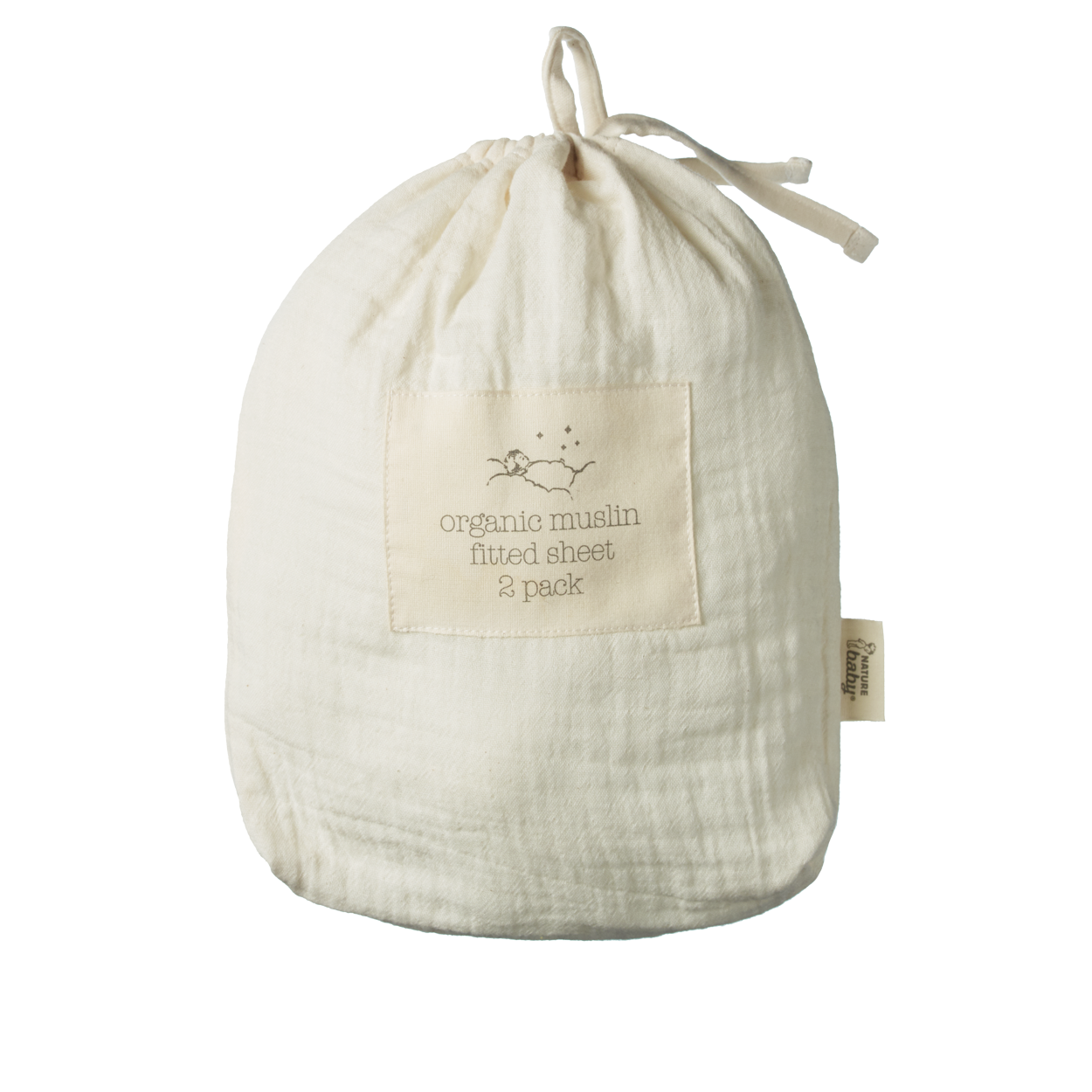 FITTED SHEET MUSLIN 2 PACK | Natural-Web-hover