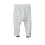 FOOTED ROMPERS | Grey Marl Stripe-Web-hover