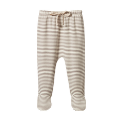 FOOTED ROMPERS | Mushroom Pinstripe-Web-front