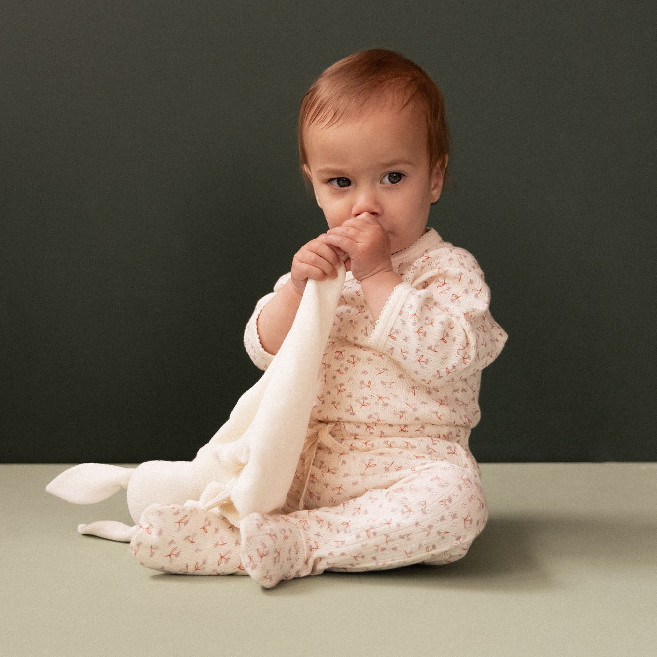 FOOTED ROMPERS POINTELLE | Dandelion Print-Web-hover