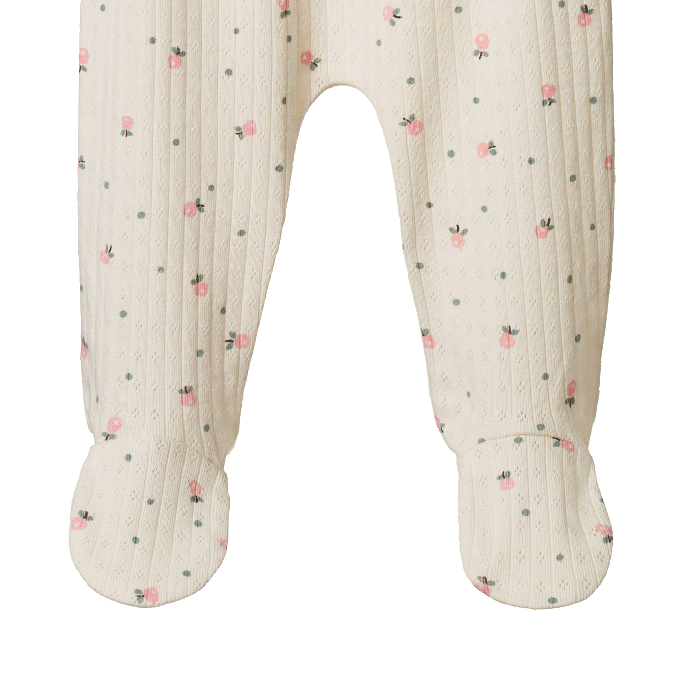 FOOTED ROMPERS POINTELLE | Posey Blossom Print-Extra Img - 1