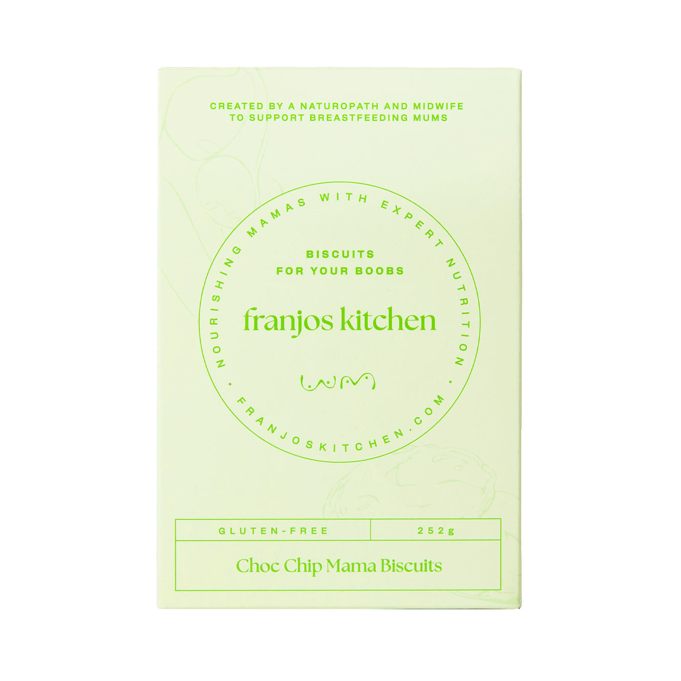 FRANJO'S LACTATION BISCUITS GF CHOC CHIP | Choc Chip-Web-front
