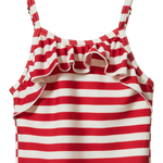 FRILL SWIMSUIT | Red Sea Stripe-Extra Img - 1