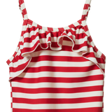 FRILL SWIMSUIT | Red Sea Stripe-Extra Img - 1