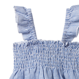 GALA DRESS LINEN | Blue Stripe-Extra Img - 2