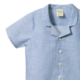 GUTHRIE SHIRT LINEN | Blue Stripe-Extra Img - 1