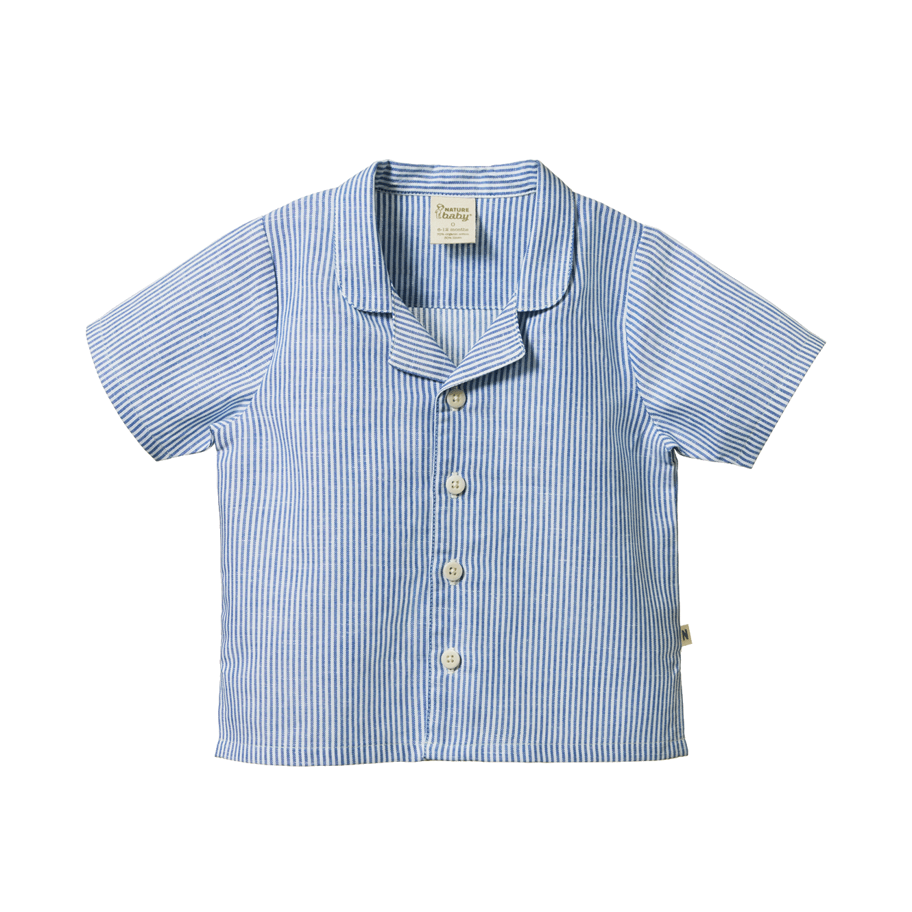 GUTHRIE SHIRT LINEN | Blue Stripe-Web-front