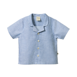 GUTHRIE SHIRT LINEN | Blue Stripe-Web-front