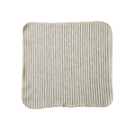 ORGANIC JERSEY FACE CLOTH 10 PACK | Natural/Grey Marl Stripe-Extra Img - 1