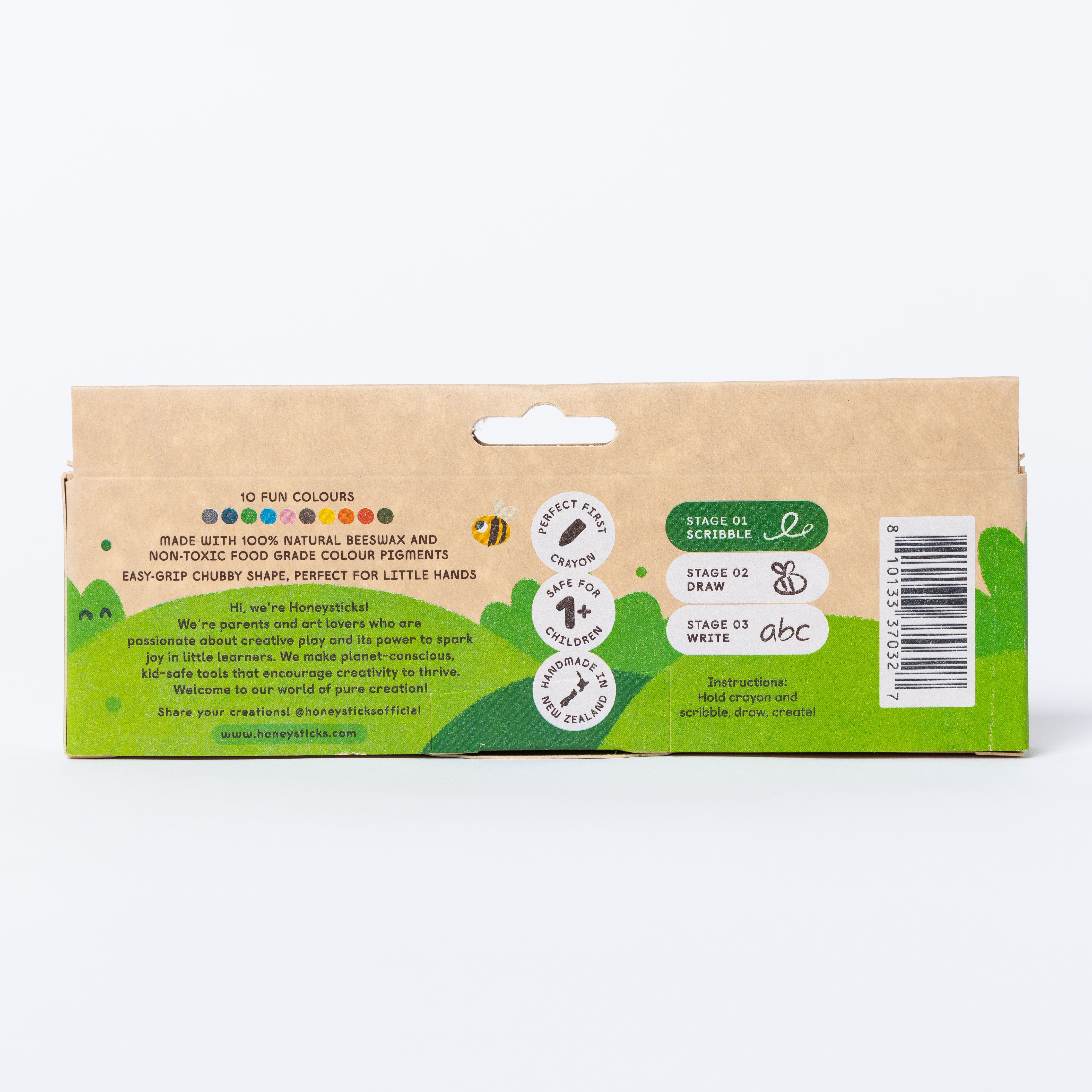 HONEY STICKS BEESWAX CRAYONS 10 PK | None-Extra Img - 2