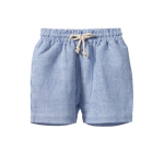 JAMES SHORTS LINEN | Blue Stripe-Web-front